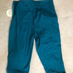 Vintage style teal cigarette pants